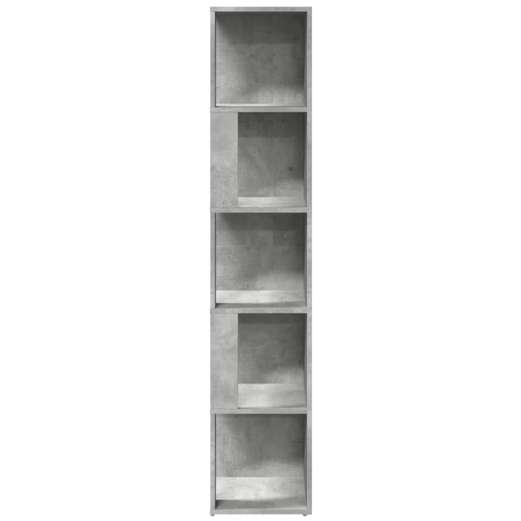 Corner shelf concrete grey 33x33x164.5 cm wood material