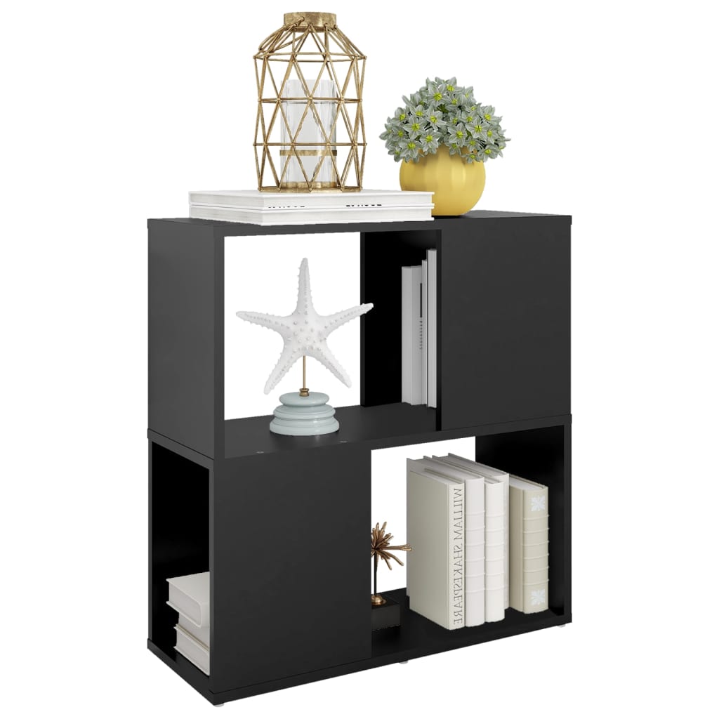 Bookshelf Black 60x24x63 cm Wood Material