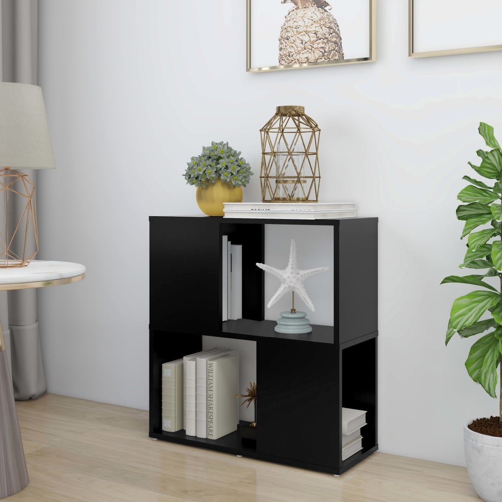 Bookshelf Black 60x24x63 cm Wood Material