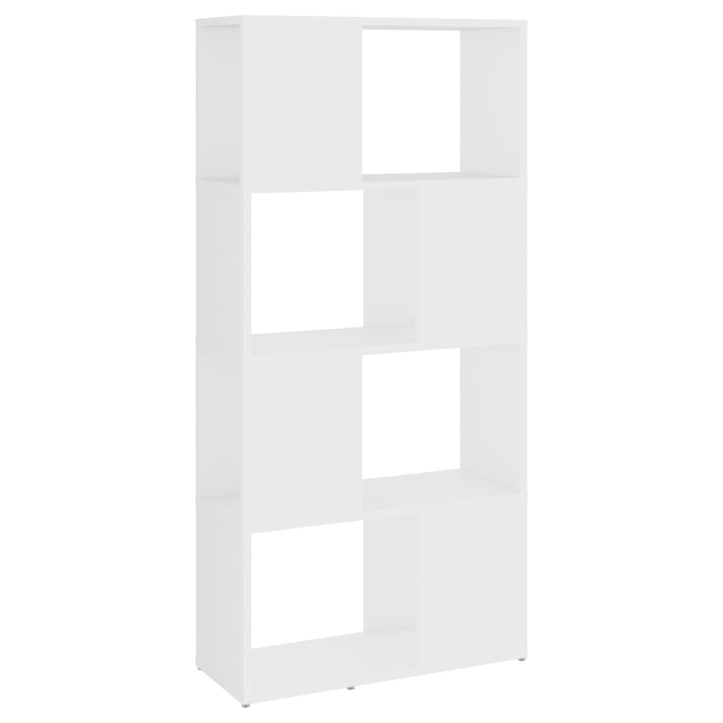 Bookcase Room Divider White 60x24x124.5cm Wood Material