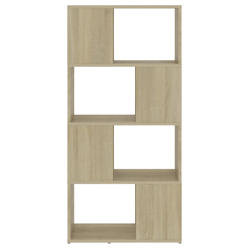 Bookshelf Room Divider Sonoma Oak 60x24x124.5cm Wood Material