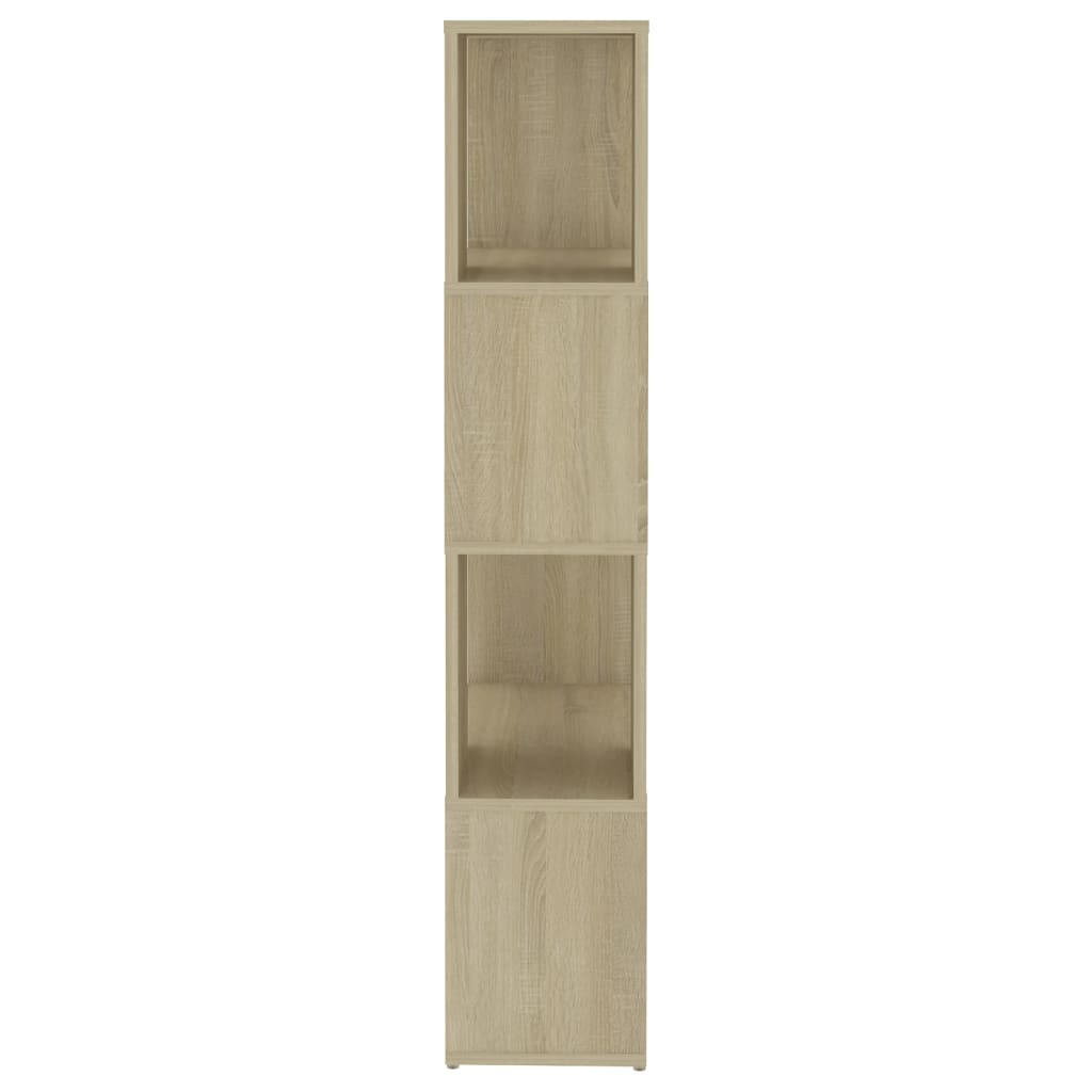 Bookshelf Room Divider Sonoma Oak 60x24x124.5cm Wood Material