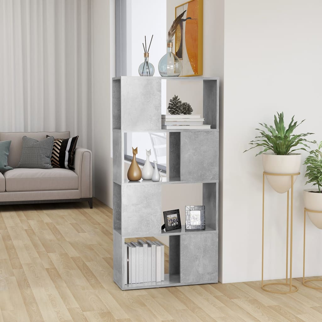 Bookshelf/Room Divider Concrete Grey 60x24x124.5 cm