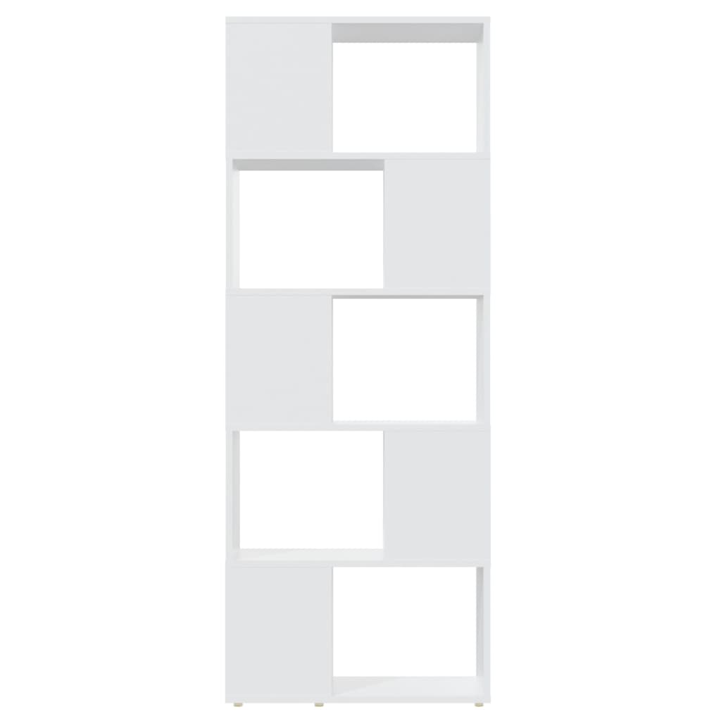 Bookcase Room Divider White 60x24x155 Wood Material