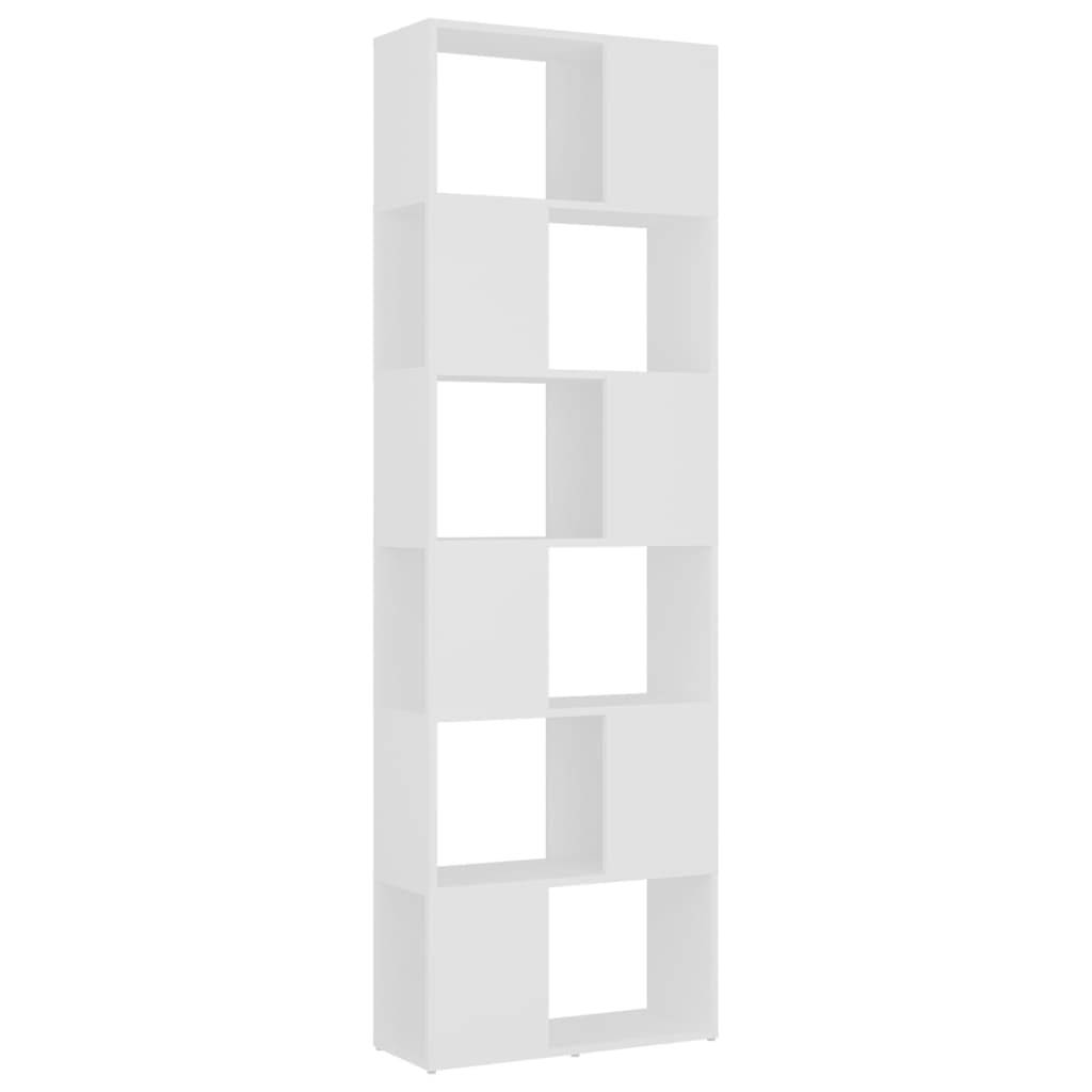 Bookcase Room Divider White 60x24x186 cm