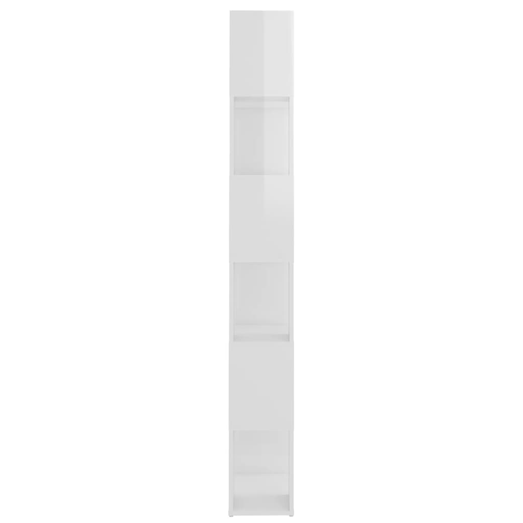 Bookcase Room Divider High Gloss White 60x24x186 cm