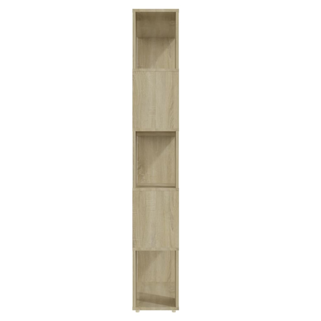 Bookcase Room Divider Sonoma Oak 80x24x155 cm Wood Material