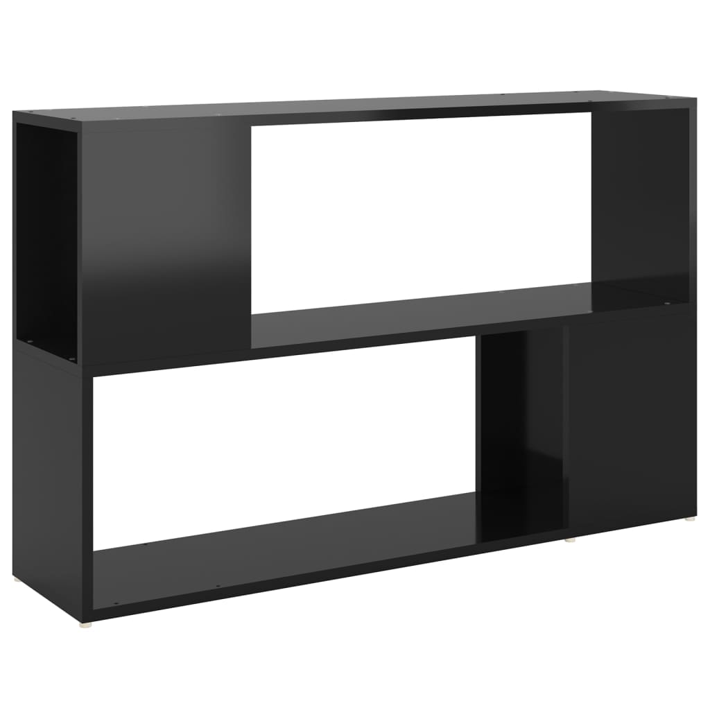 Bookshelf High Gloss Black 100x24x63 cm Wood Material