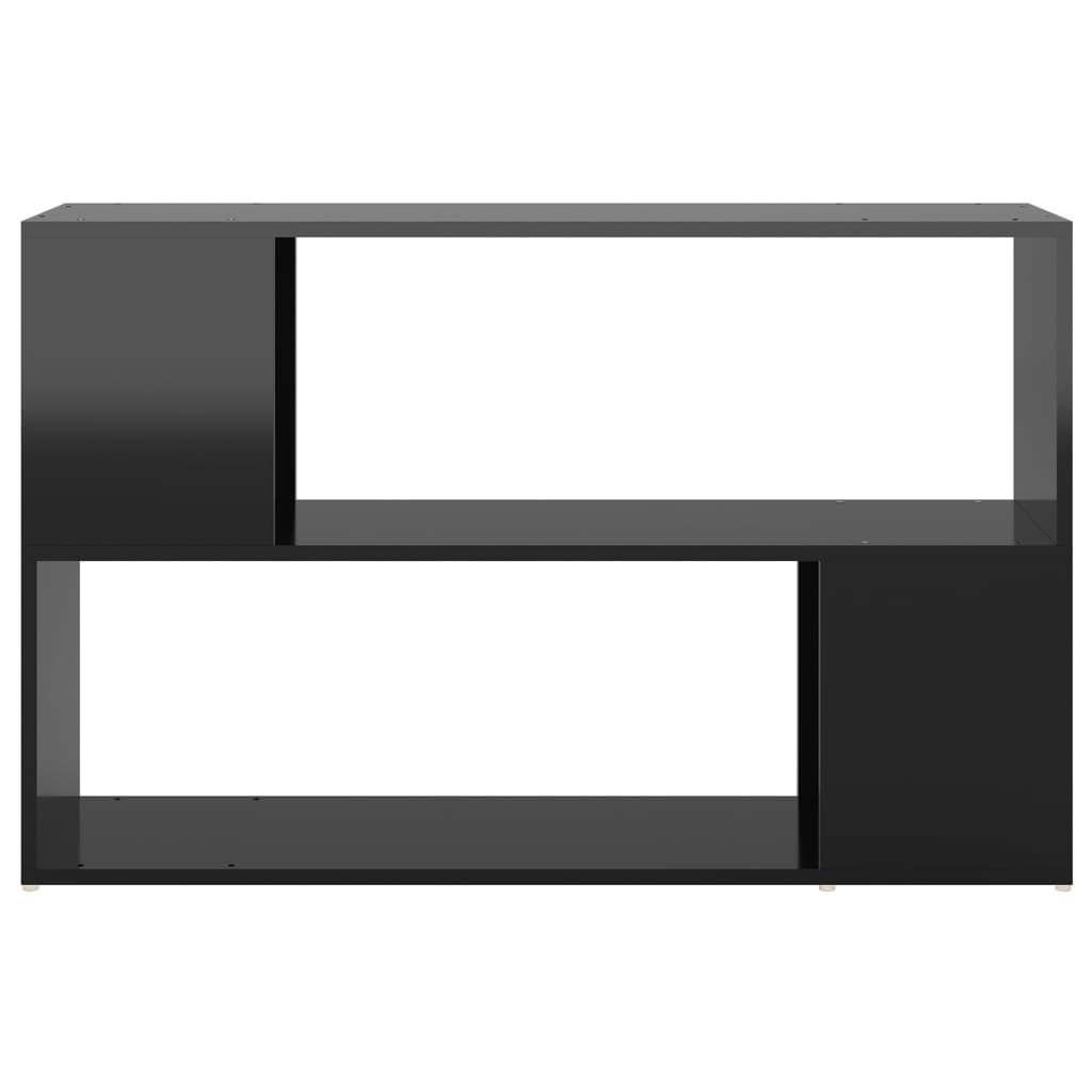 Bookshelf High Gloss Black 100x24x63 cm Wood Material