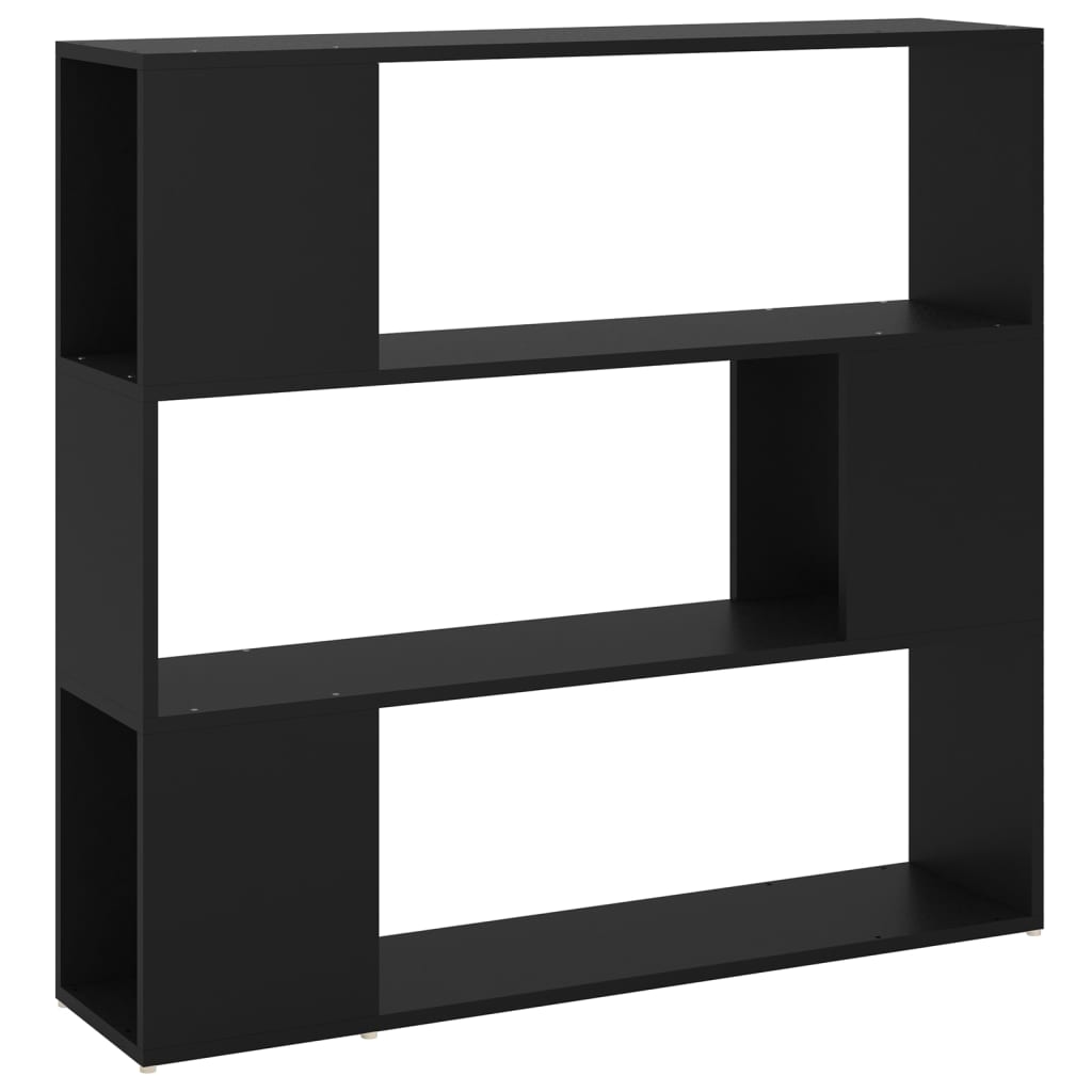 Bookcase Room Divider Black 100x24x94 cm