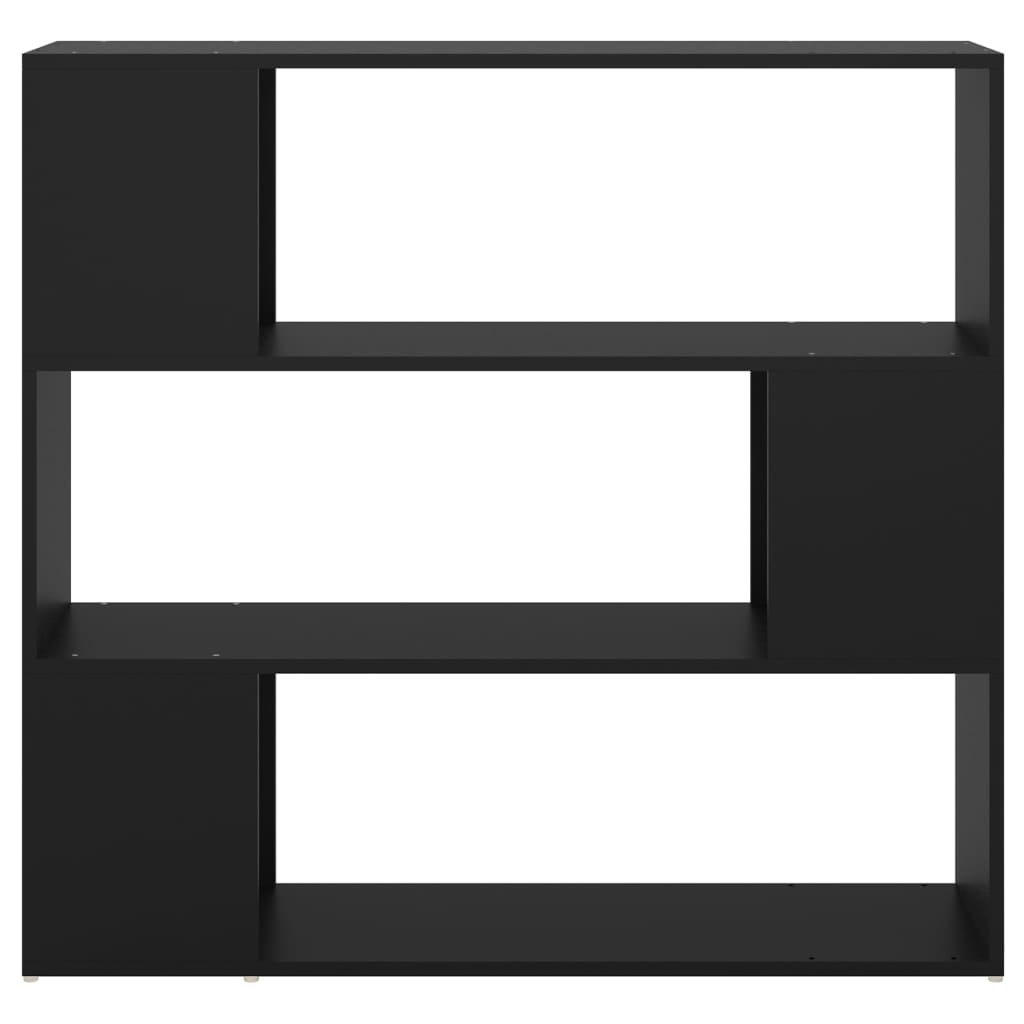 Bookcase Room Divider Black 100x24x94 cm