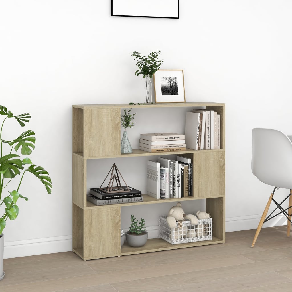 Bookcase Room Divider Sonoma Oak 100x24x94 cm