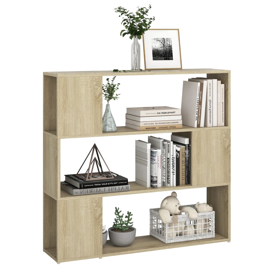 Bookcase Room Divider Sonoma Oak 100x24x94 cm