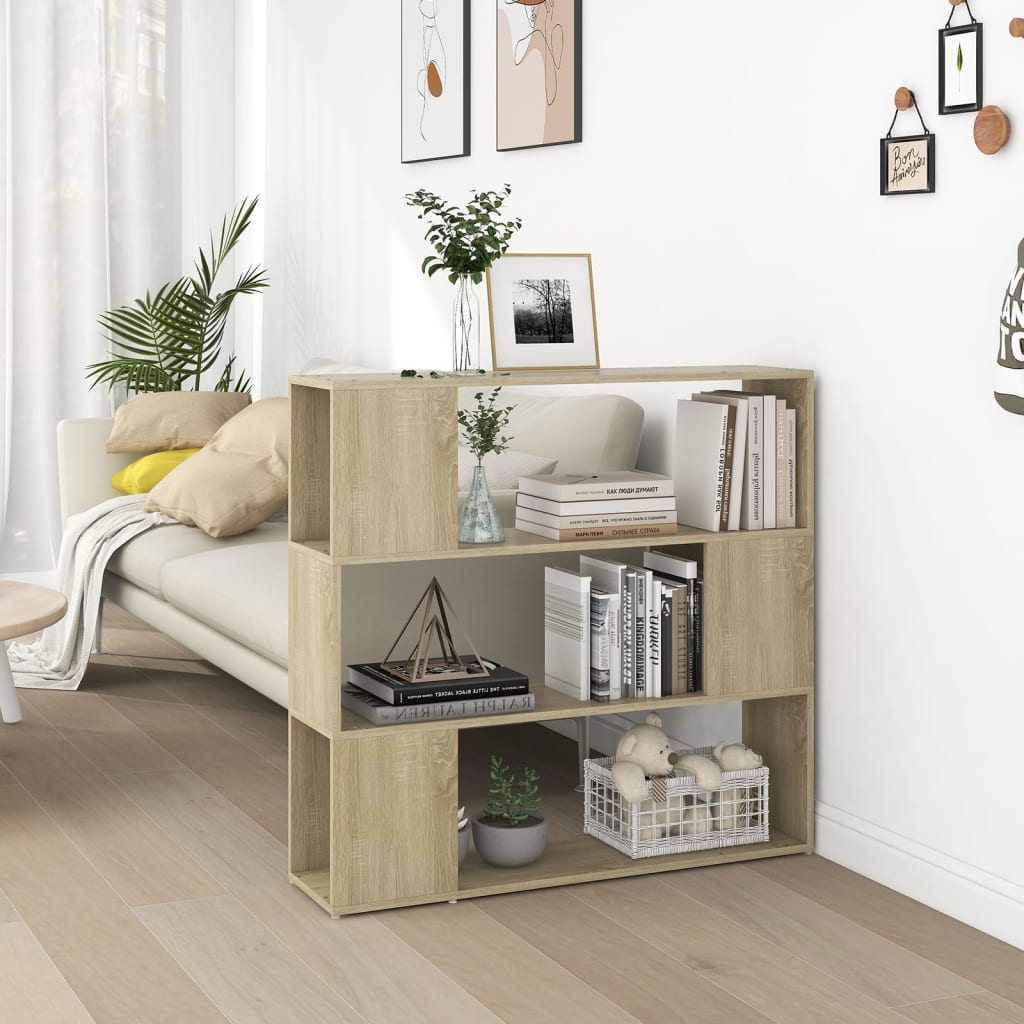 Bookcase Room Divider Sonoma Oak 100x24x94 cm