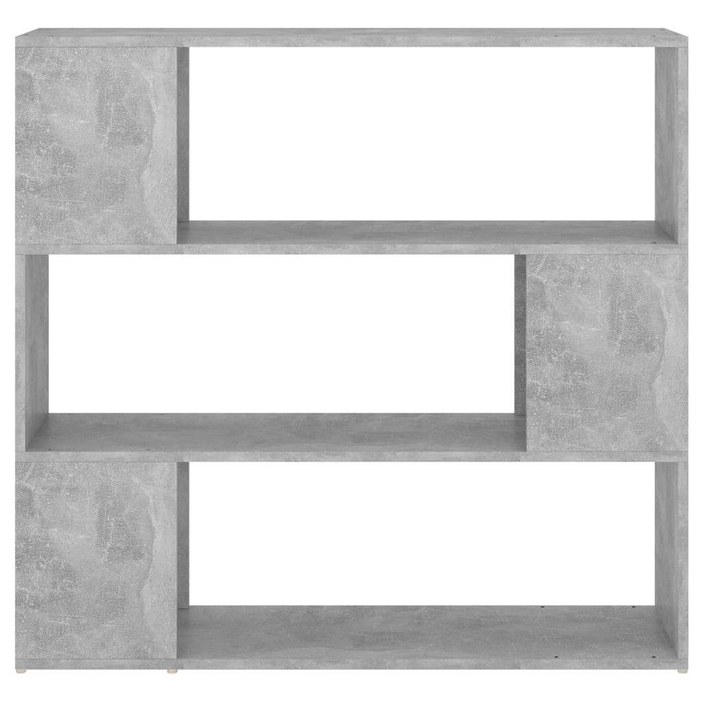 Bookcase Room Divider Concrete Grey 100x24x94 cm