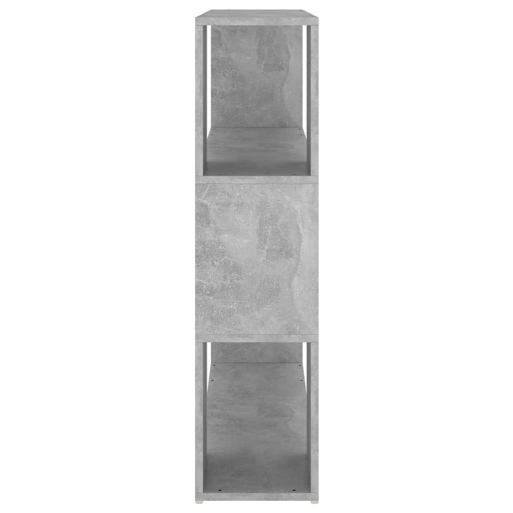 Bookcase Room Divider Concrete Grey 100x24x94 cm