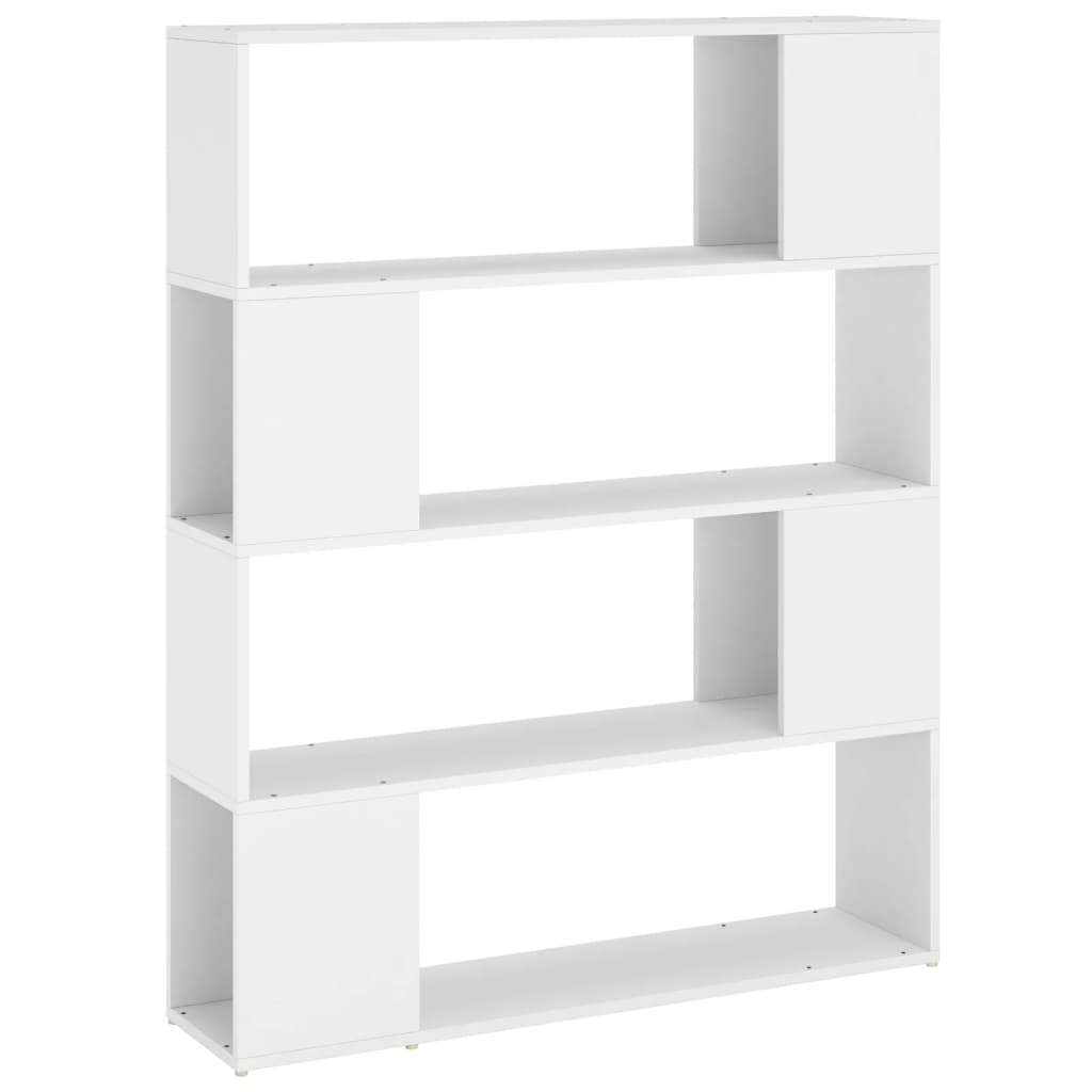 Bookcase Room Divider White 100x24x124 cm