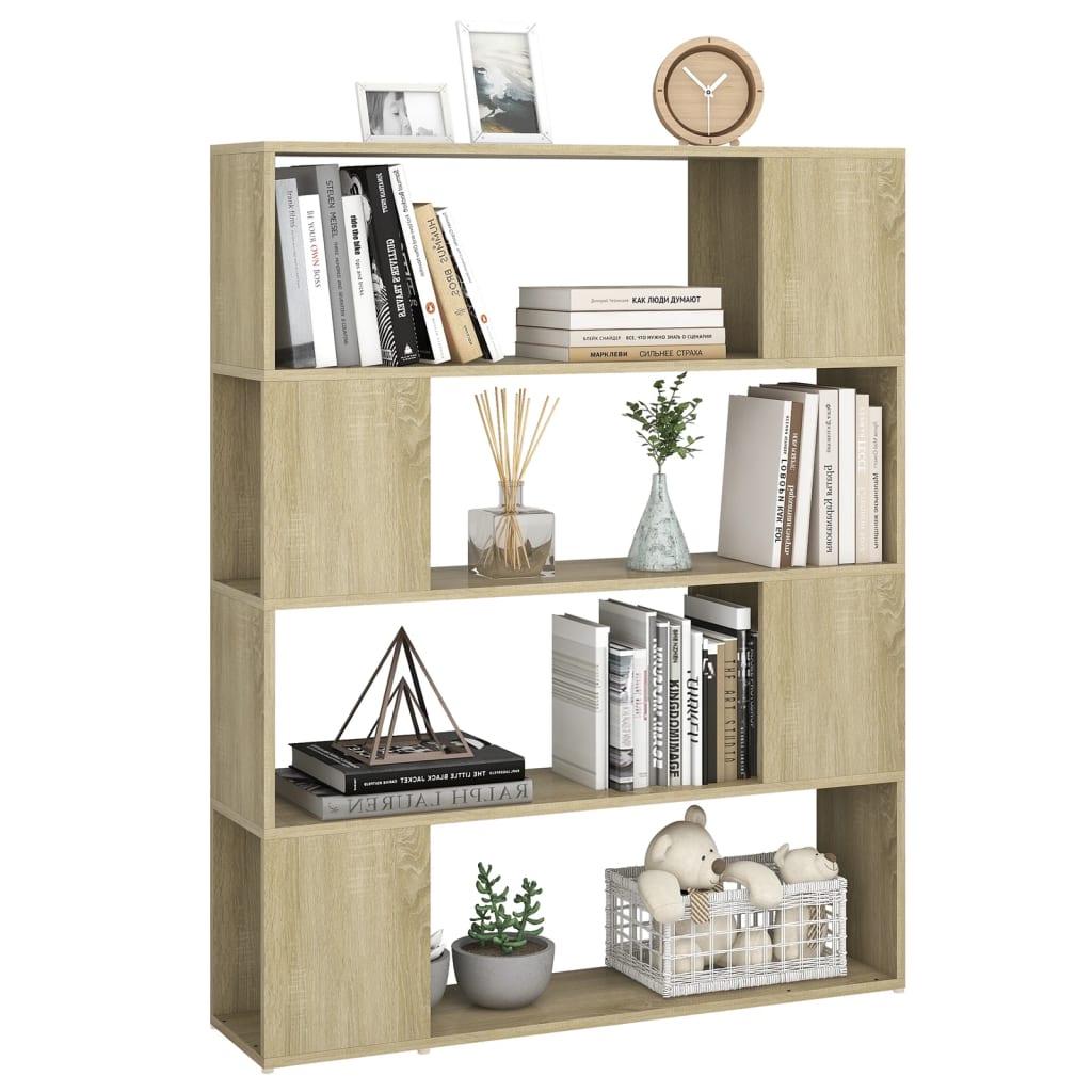 Bookcase Room Divider Sonoma Oak 100x24x124 cm