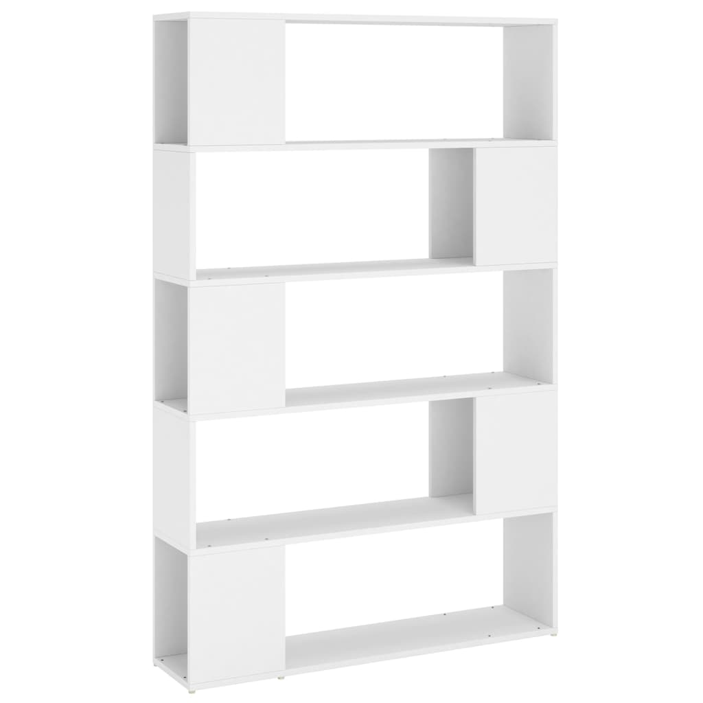 Bookcase Room Divider White 100x24x155 cm Wood Material