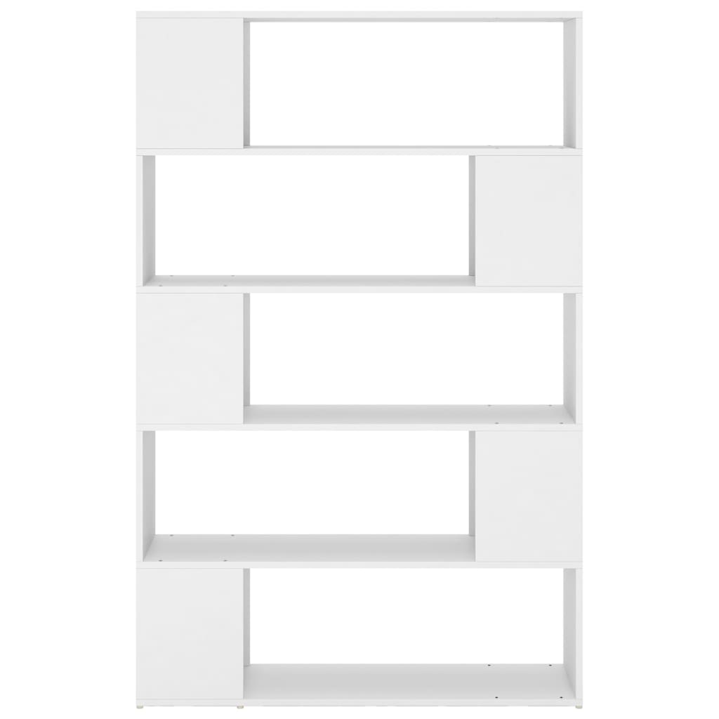 Bookcase Room Divider White 100x24x155 cm Wood Material