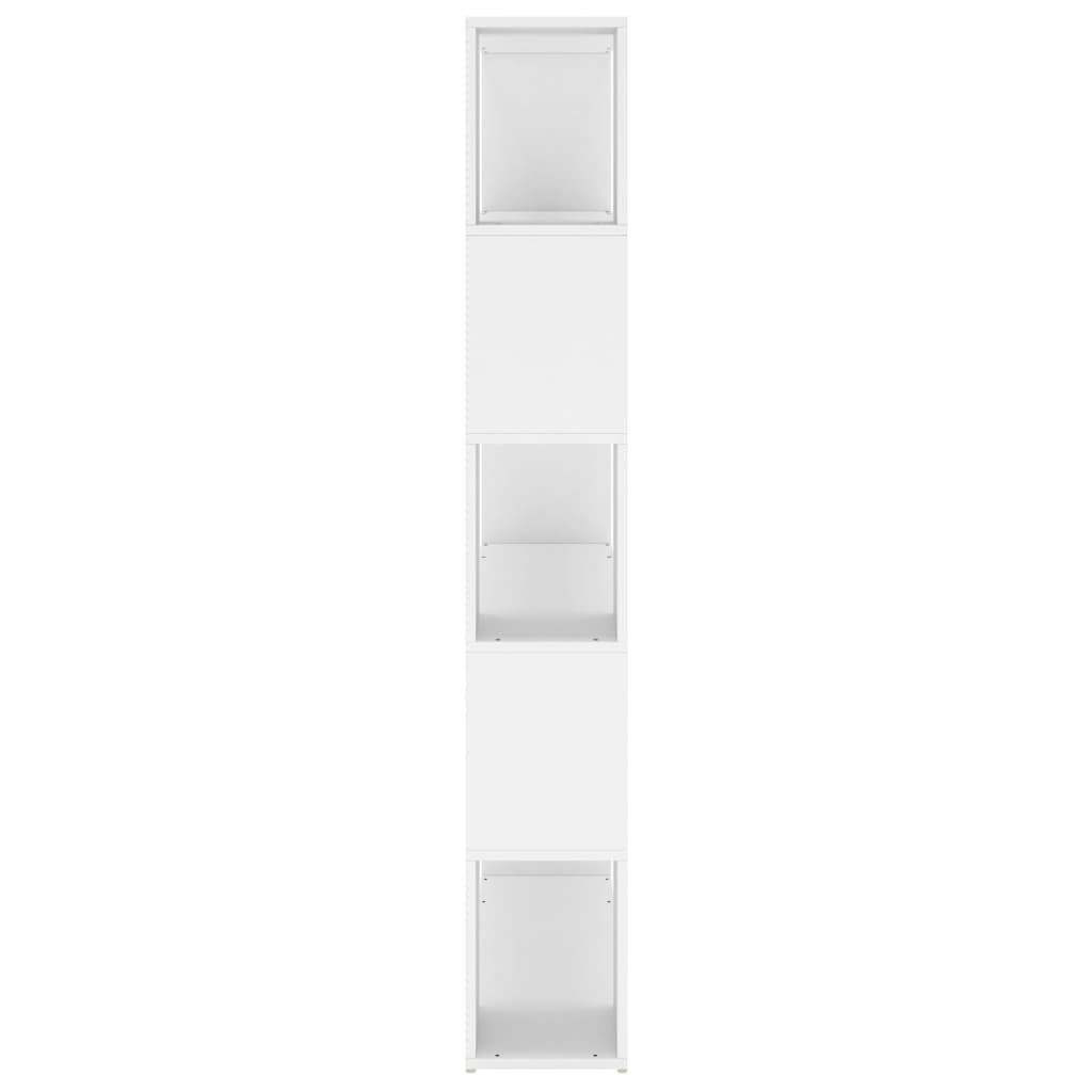 Bookcase Room Divider White 100x24x155 cm Wood Material