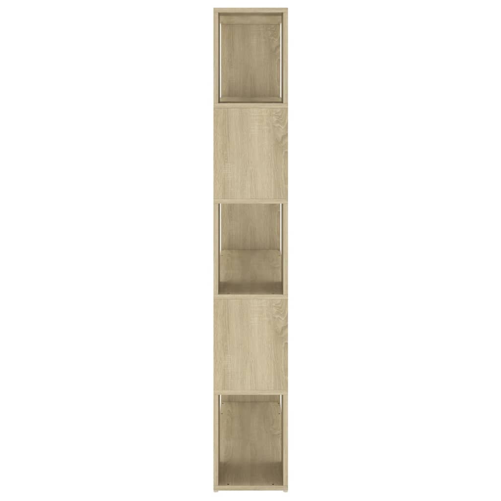 Bookcase Room Divider Sonoma Oak 100x24x155 cm Wood Material