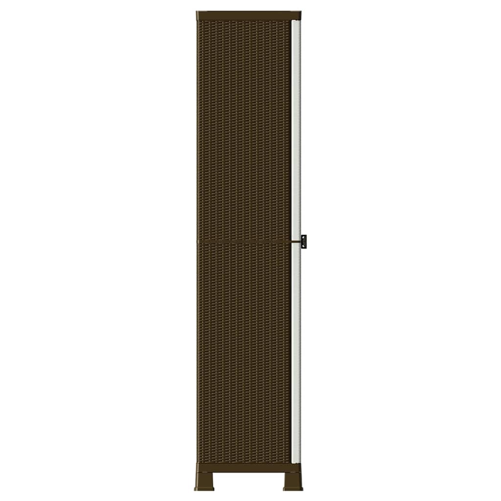 Kunststoffschrank 68x39x171,5 cm Rattan-Design