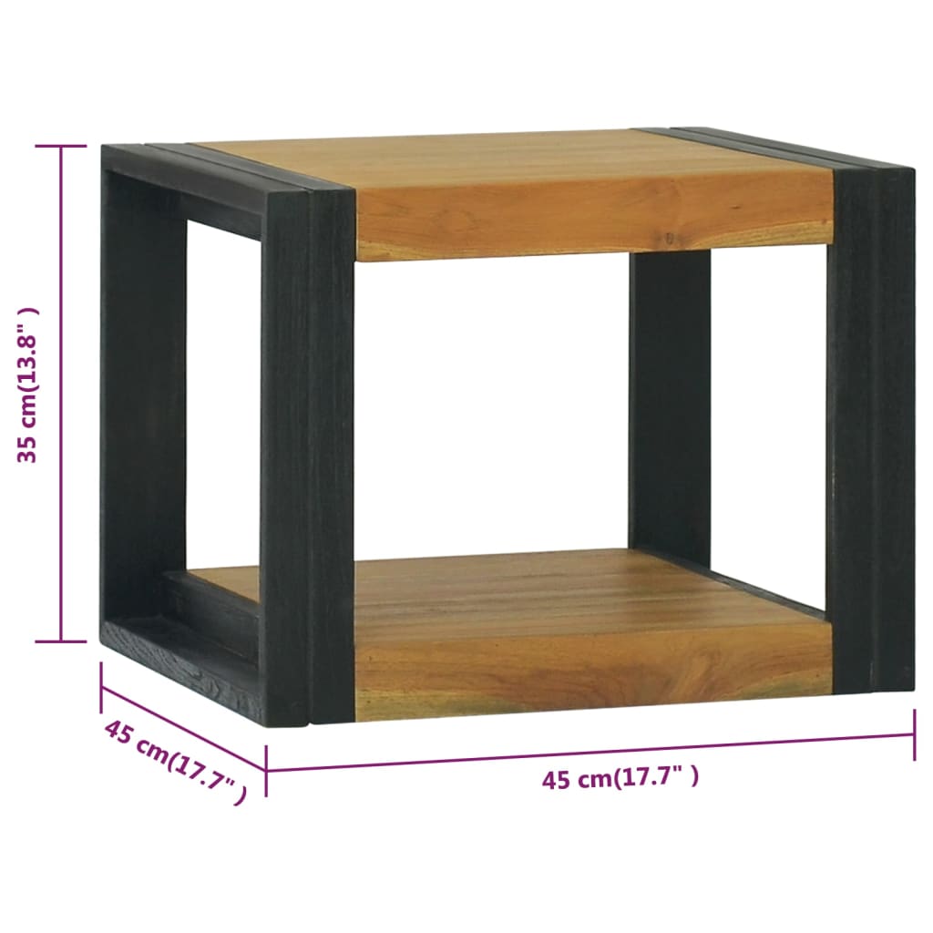 Wand-Badregal 45x45x35 cm Massivholz Teak