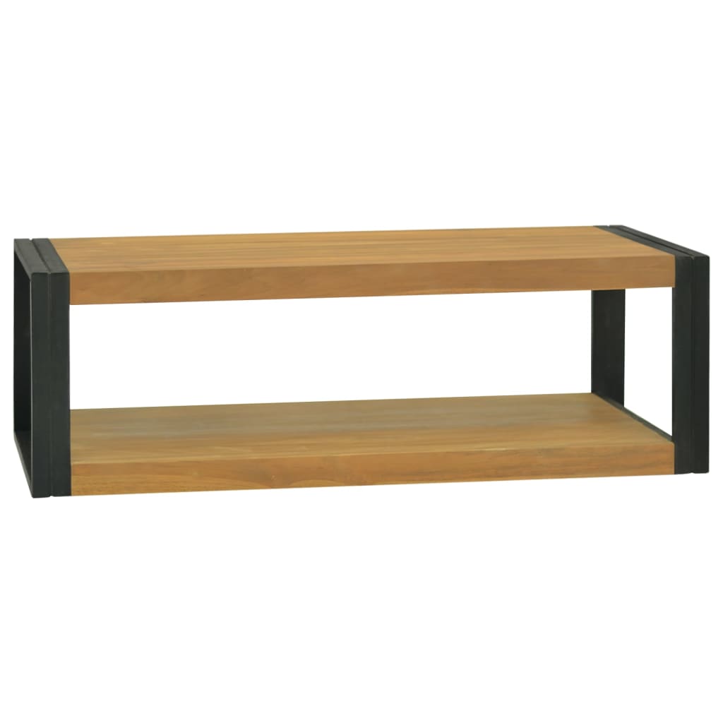 Wand-Badregal 110x45x35 cm Massivholz Teak