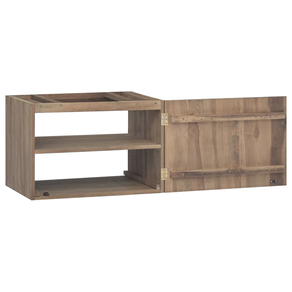 Wand-Badschrank 60x39x40 cm Massivholz Teak