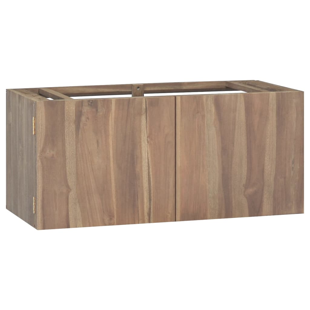 Wand-Badschrank 90x39x40 cm Massivholz Teak