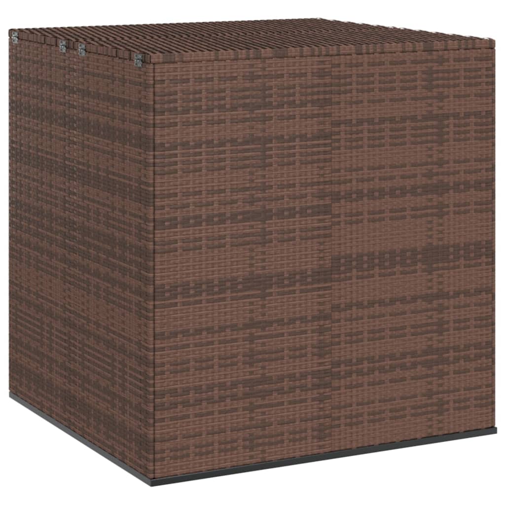 Garten-Kissenbox PE Rattan 100x97,5x104 cm Braun