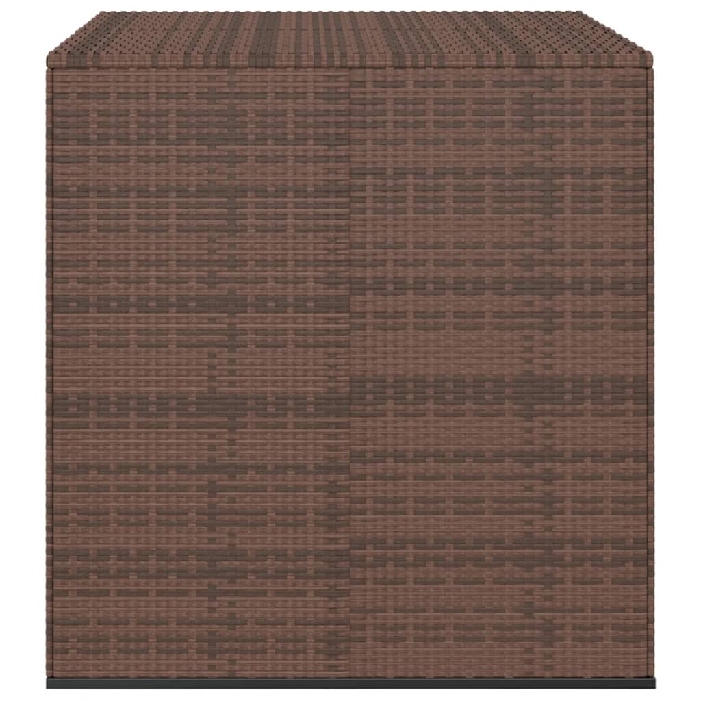 Garten-Kissenbox PE Rattan 100x97,5x104 cm Braun