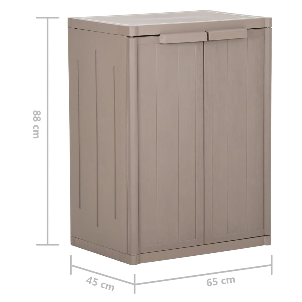 Gartenschrank Braun 65x45x88 cm PP Holz-Optik