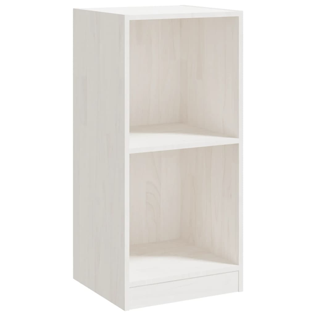 Side Cabinet White 35.5x33.5x76 cm Solid Pine