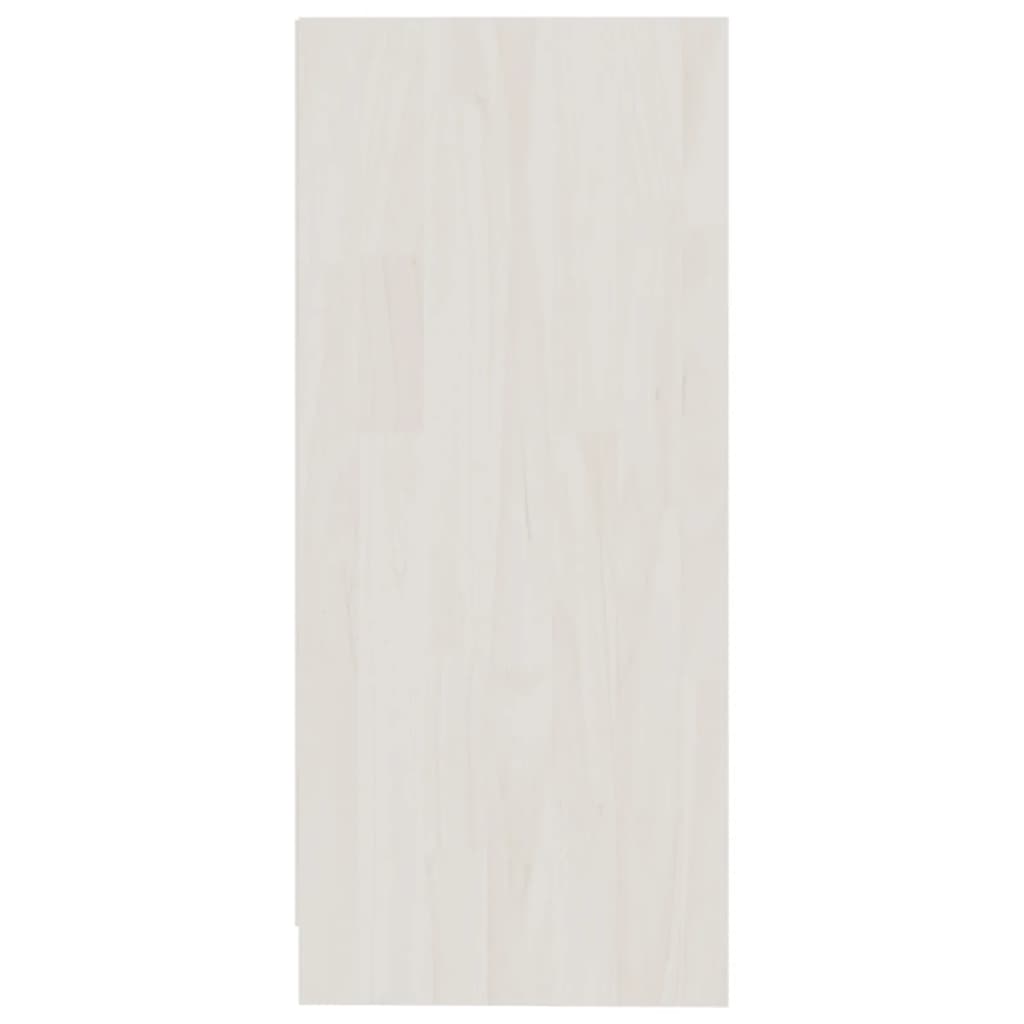 Side Cabinet White 35.5x33.5x76 cm Solid Pine