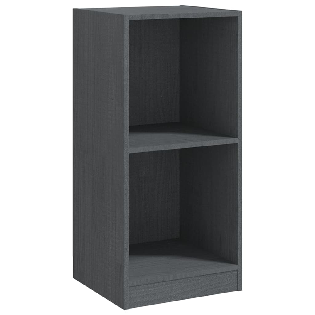 Side Cabinet Grey 35.5x33.5x76 cm Solid Pine