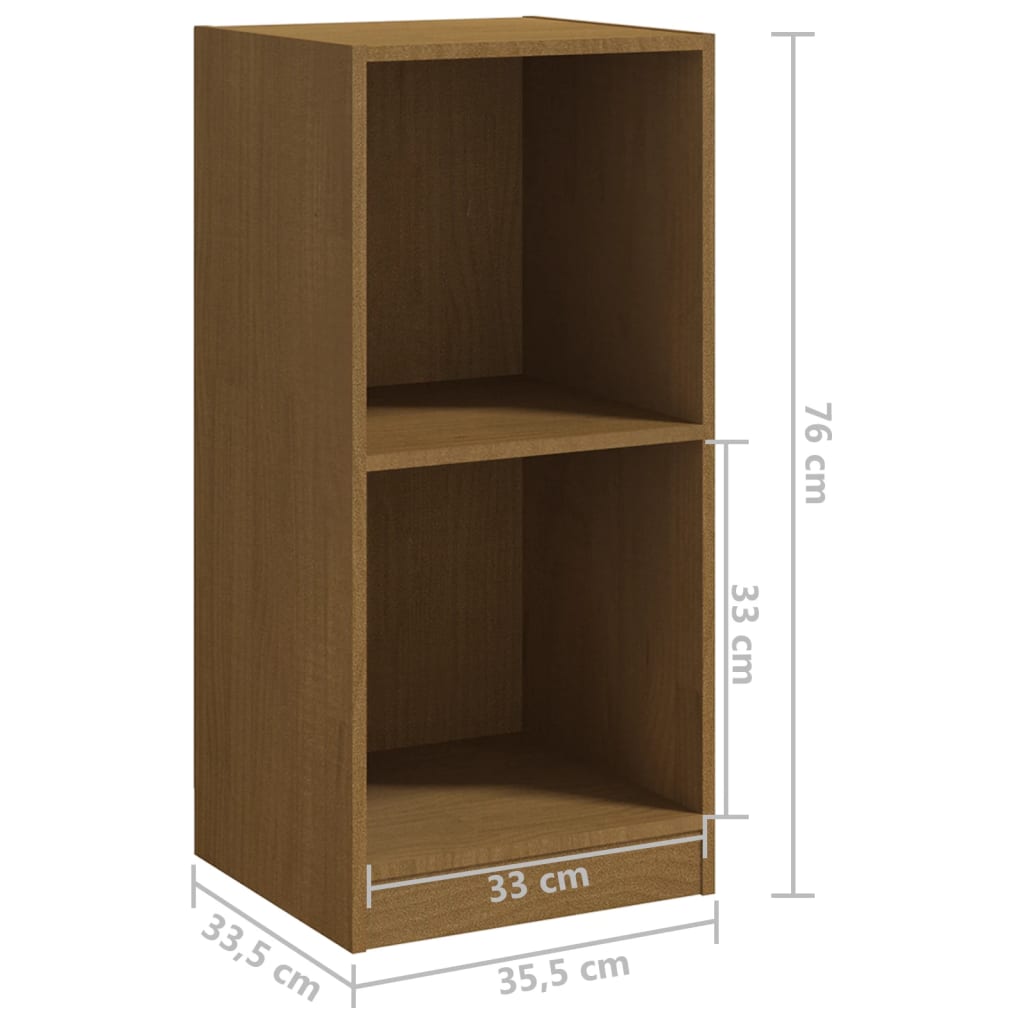 Side Cabinet Honey Brown 35.5x33.5x76 cm Solid Pine