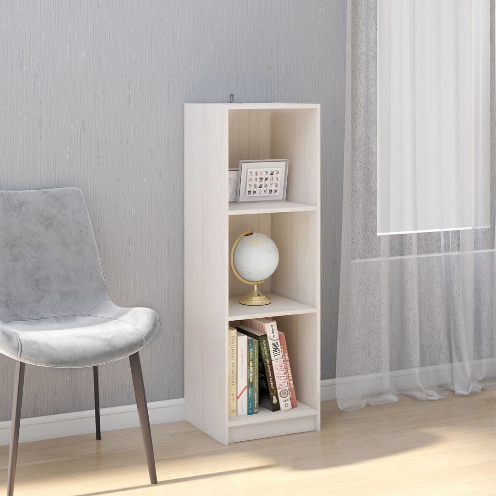 Bookcase/Room Divider White 36x33x110 cm Solid Pine