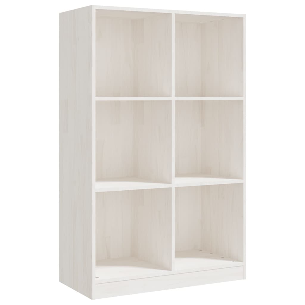 Bookcase White 70x33x110 cm Solid Pine