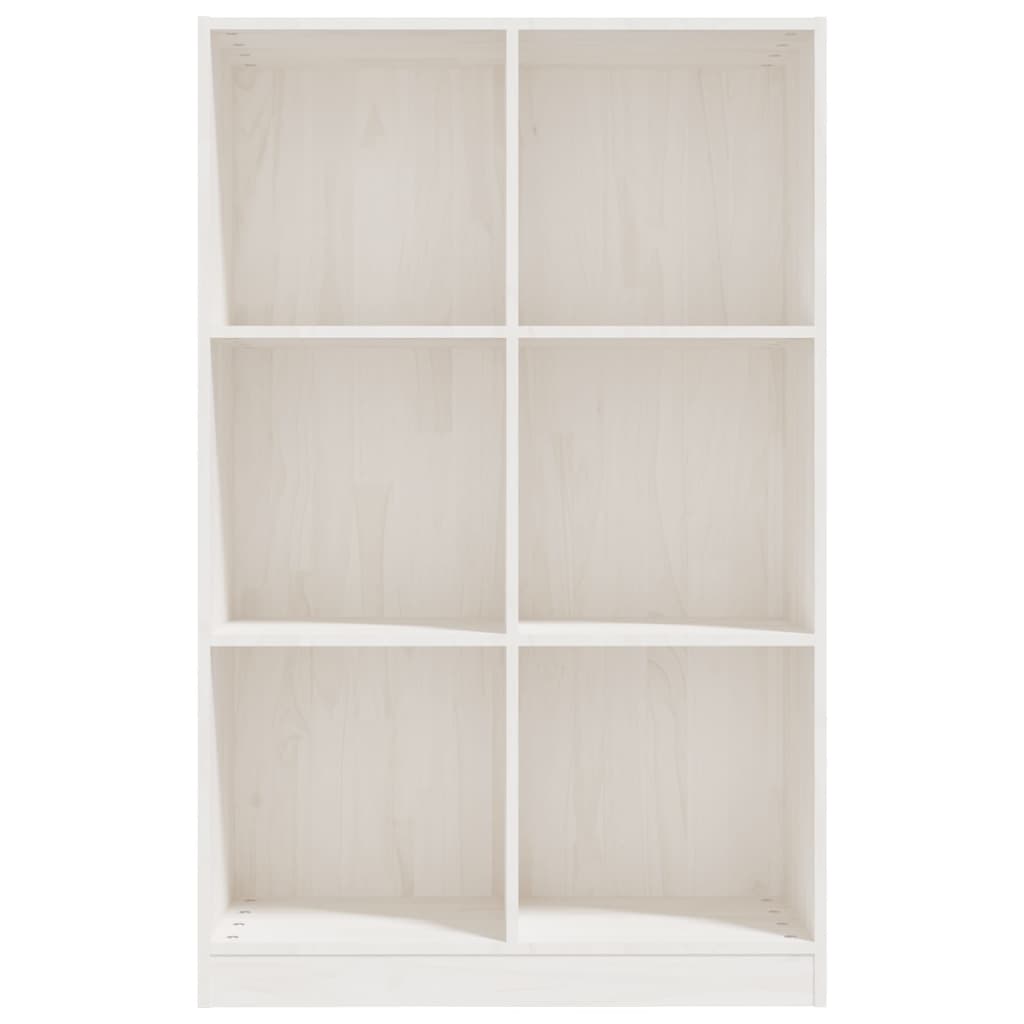 Bookcase White 70x33x110 cm Solid Pine