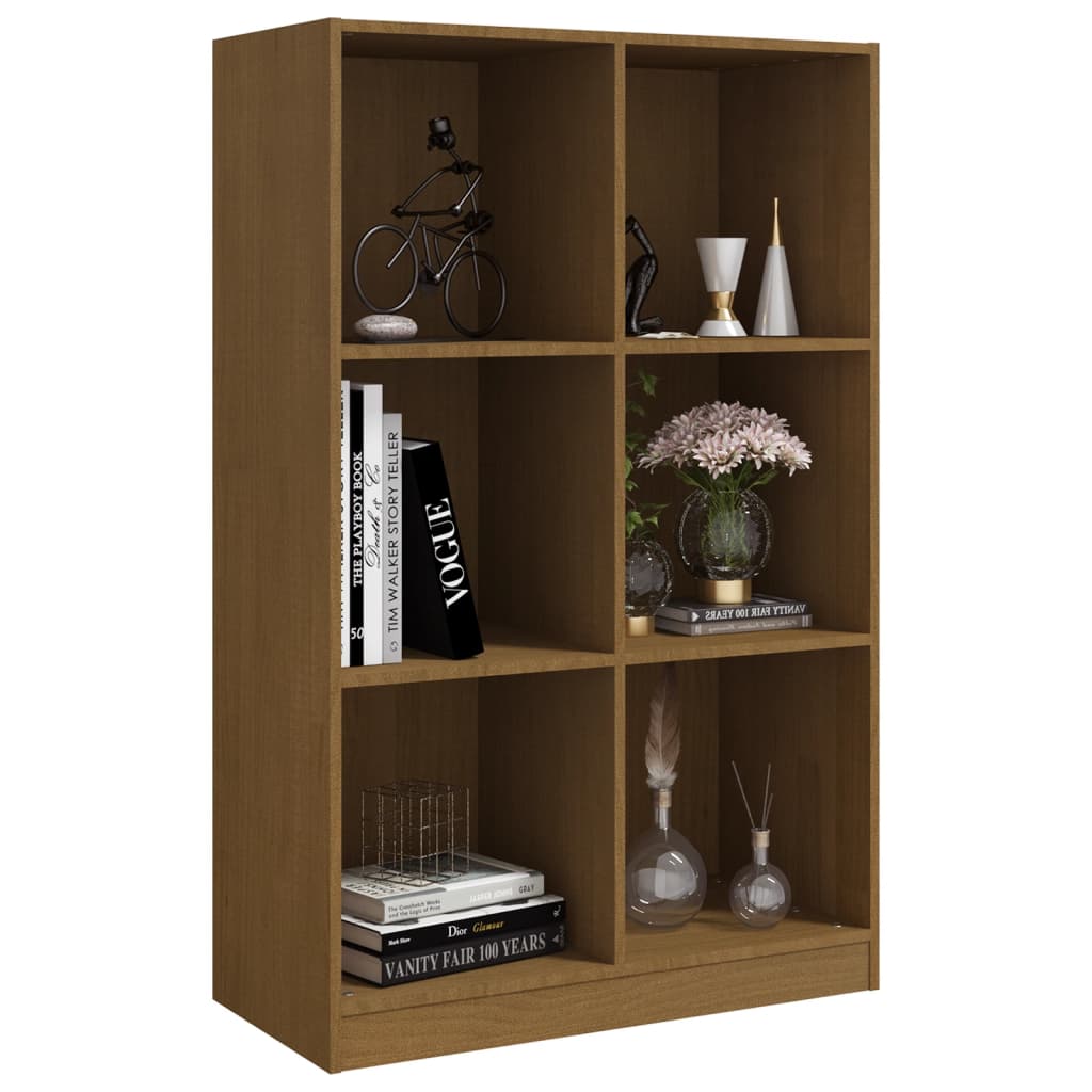 Bookshelf Honey Brown 70x33x110 cm Solid Pine Wood