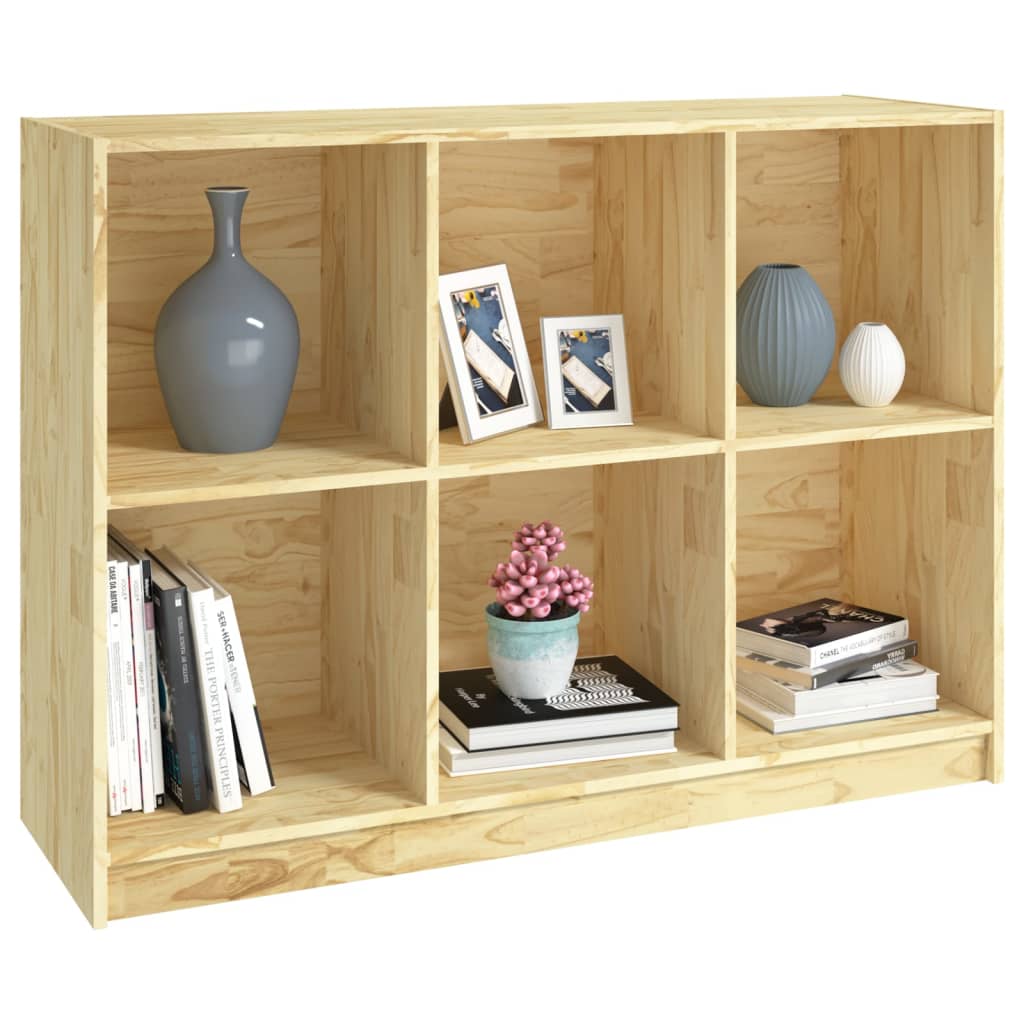 Bookshelf 104x33x76 cm solid pine wood