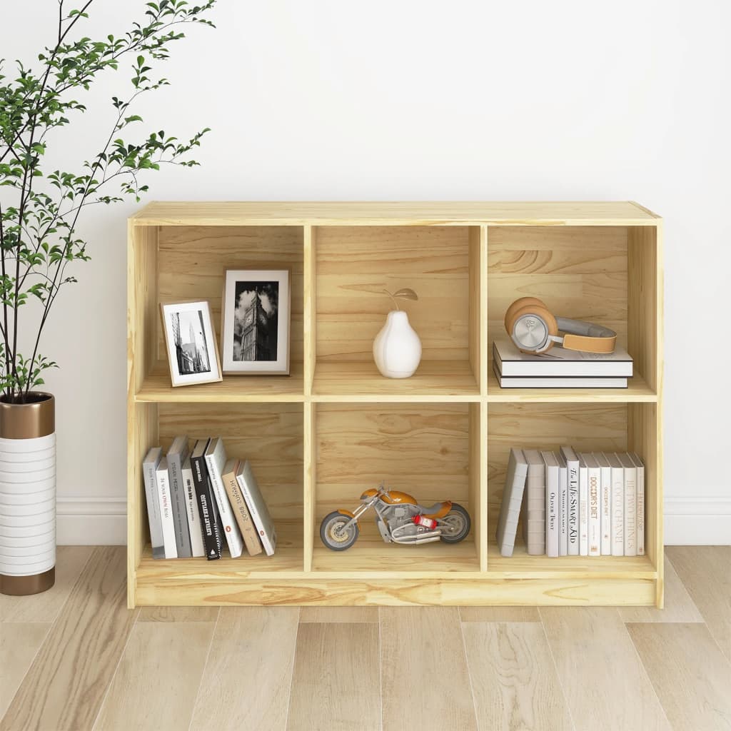 Bookshelf 104x33x76 cm solid pine wood