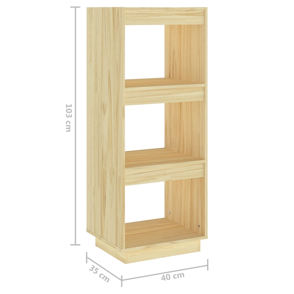 Bookshelf/room divider 40x35x103 cm solid pine