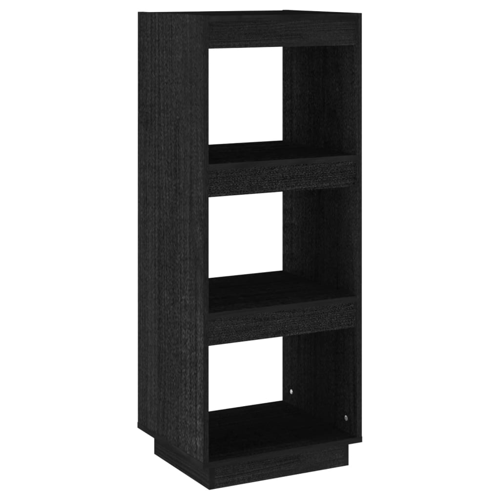 Bookshelf/Room Divider Black 40x35x103 cm Solid Pine