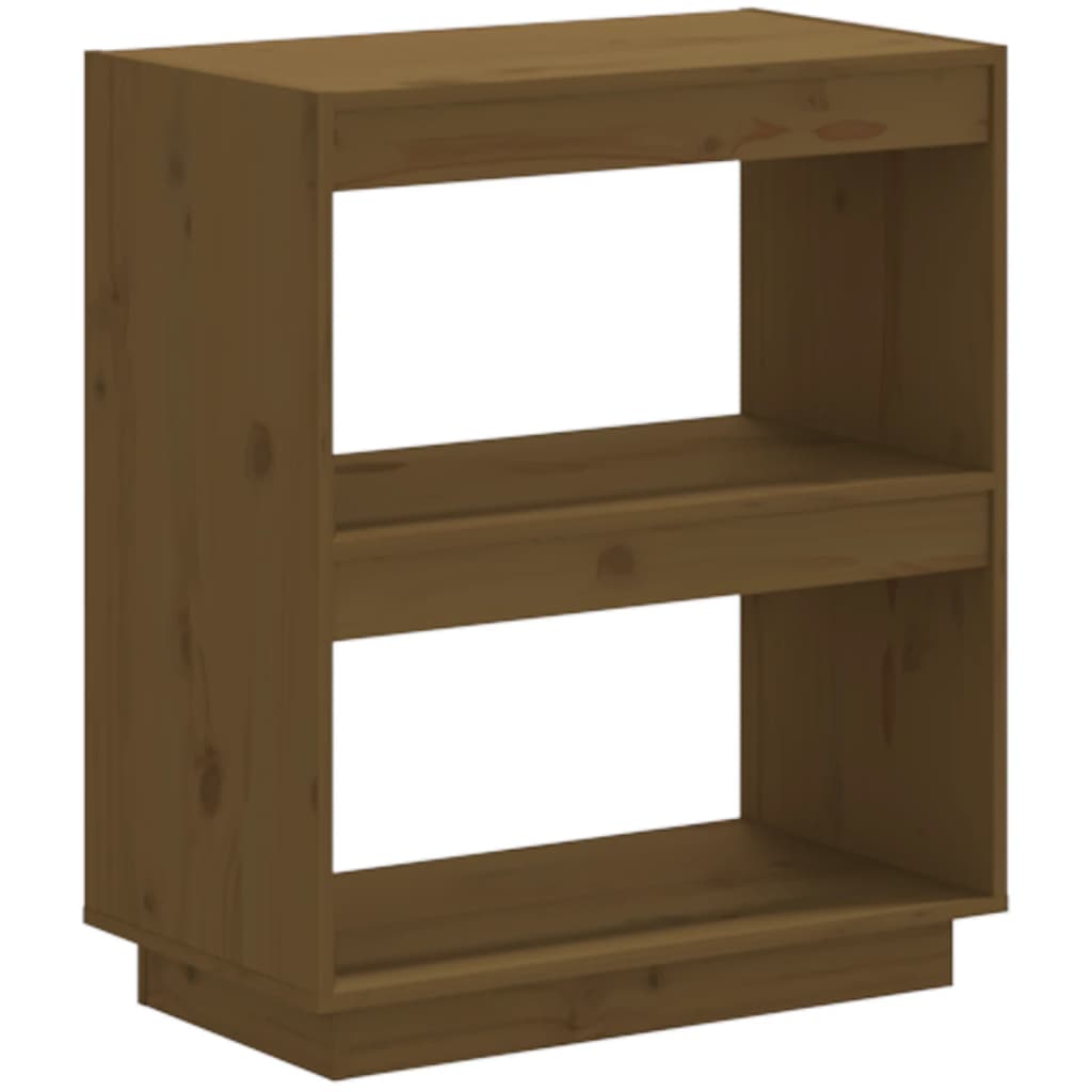 Bookshelf Honey Brown 60x35x71 cm Solid Pine Wood