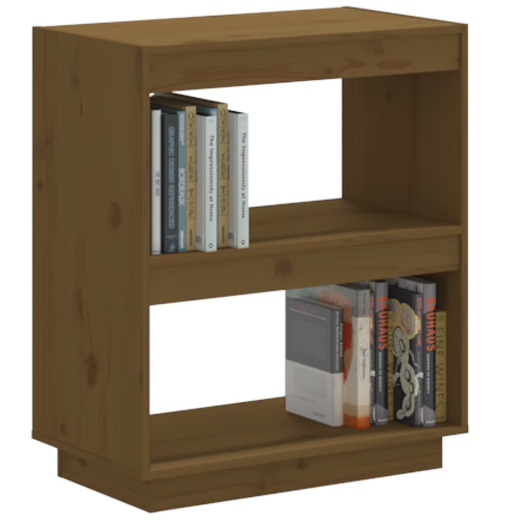 Bookshelf Honey Brown 60x35x71 cm Solid Pine Wood