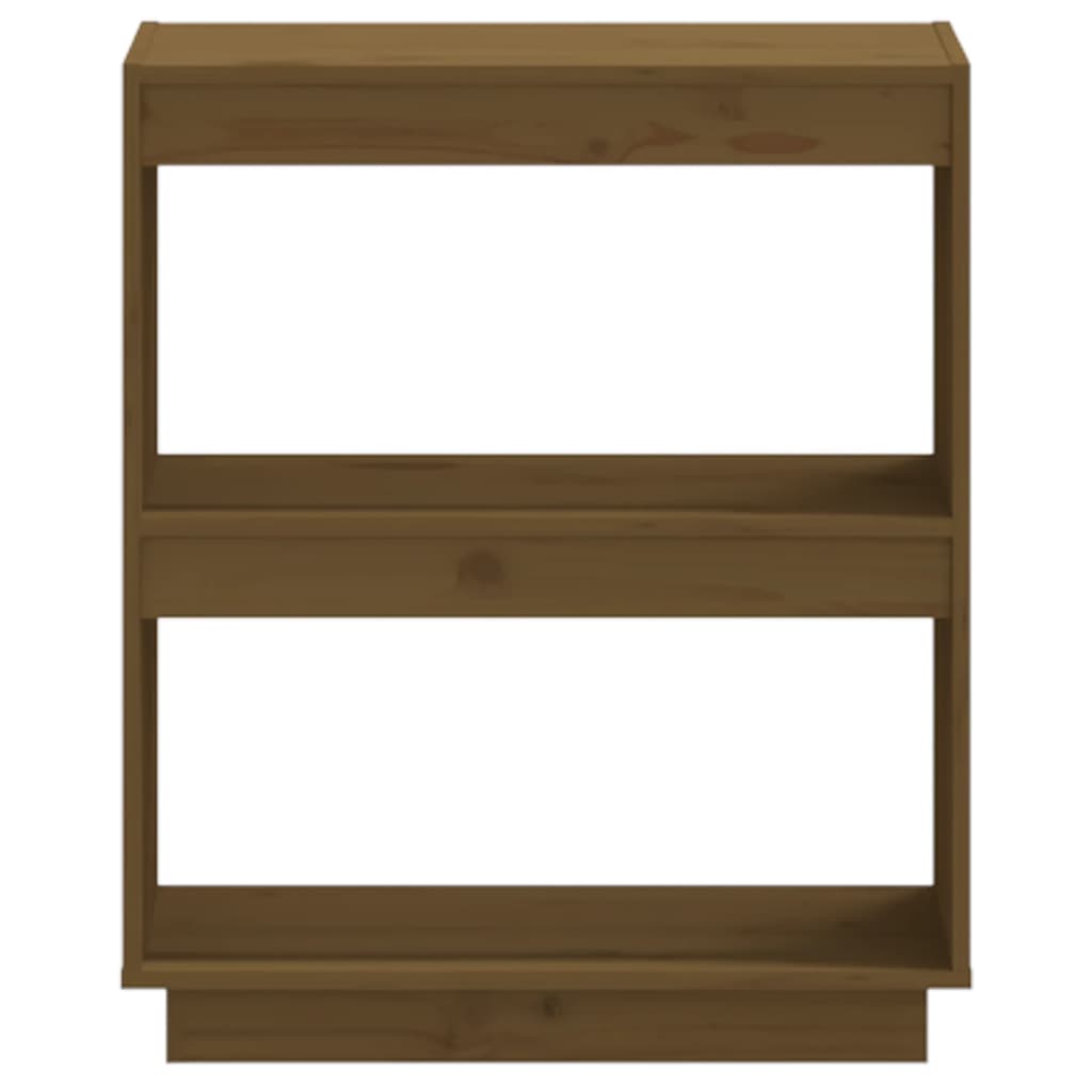 Bookshelf Honey Brown 60x35x71 cm Solid Pine Wood