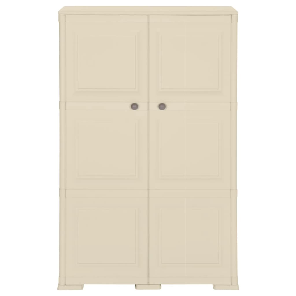 Kunststoffschrank 79x43x125 cm Holzdesign Angora-Weiß